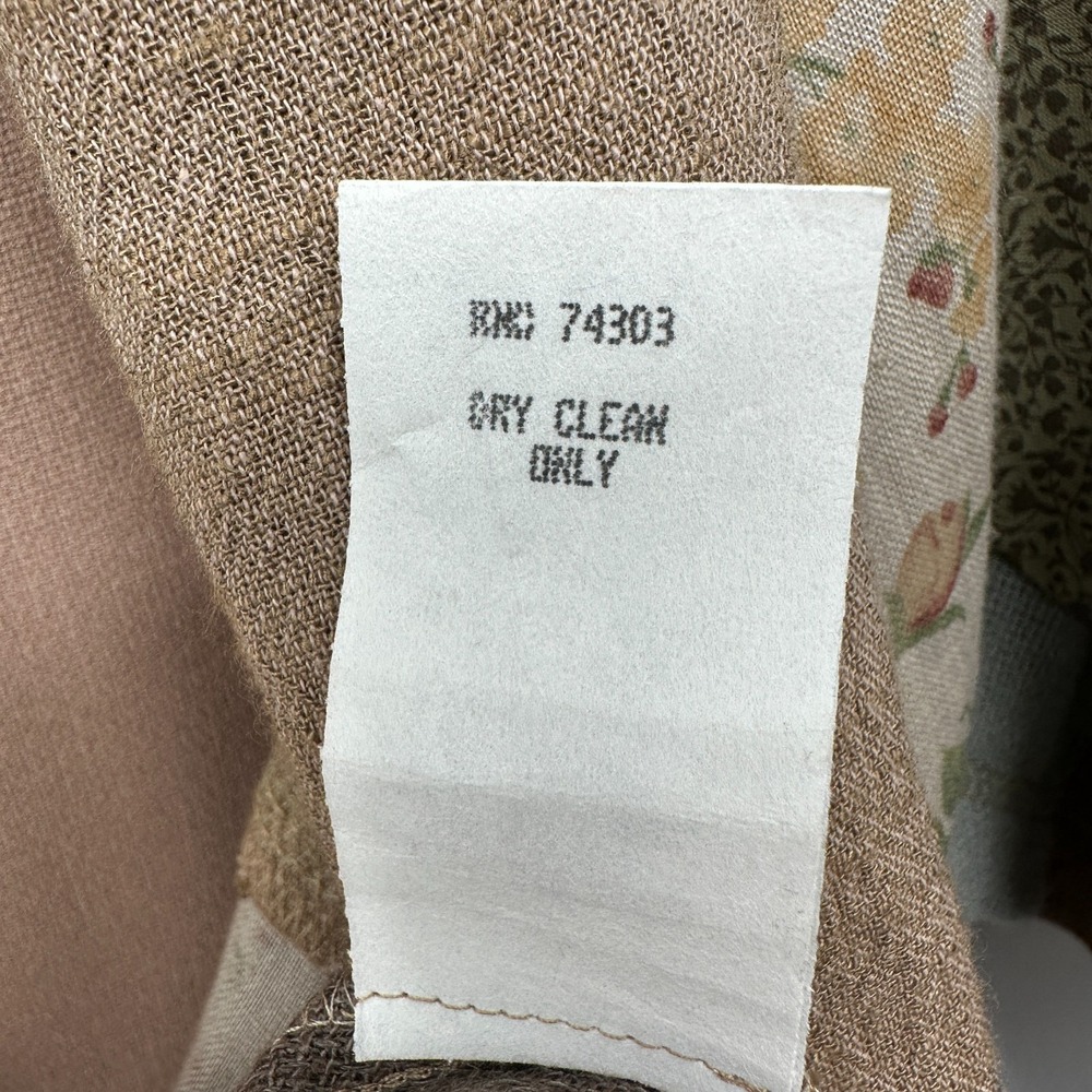 Vintage Spencer Alexis Jacket Pant‎ Set 2X Linen Blend Lagenlook Patchwork USA - Picture 12 of 16